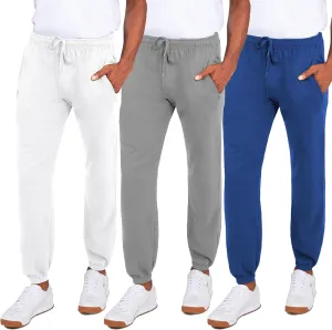 Andrew Scott Men's Fleece Joggers Pants | Multi Pack | Athletic Loose-fit Sweatpants for Workout, Running, Training