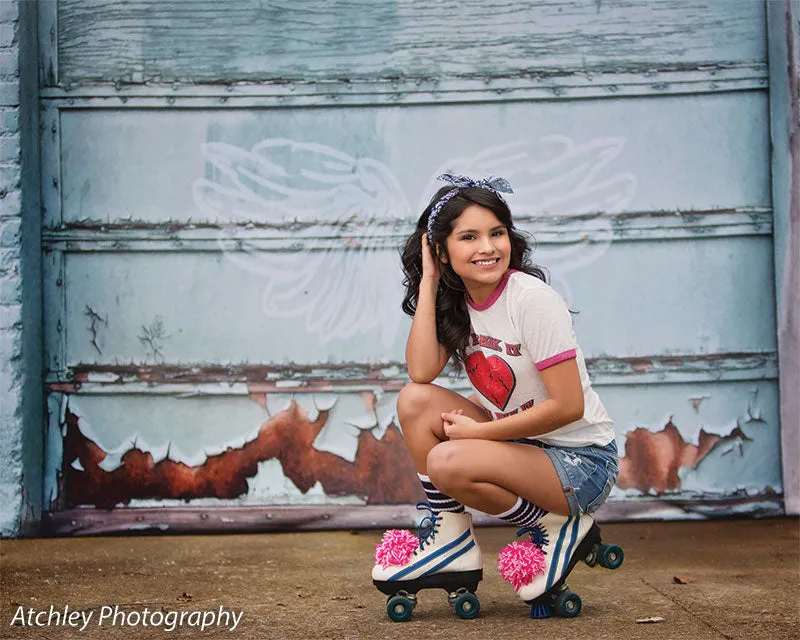 Angel Wings Garage Photography Backdrop