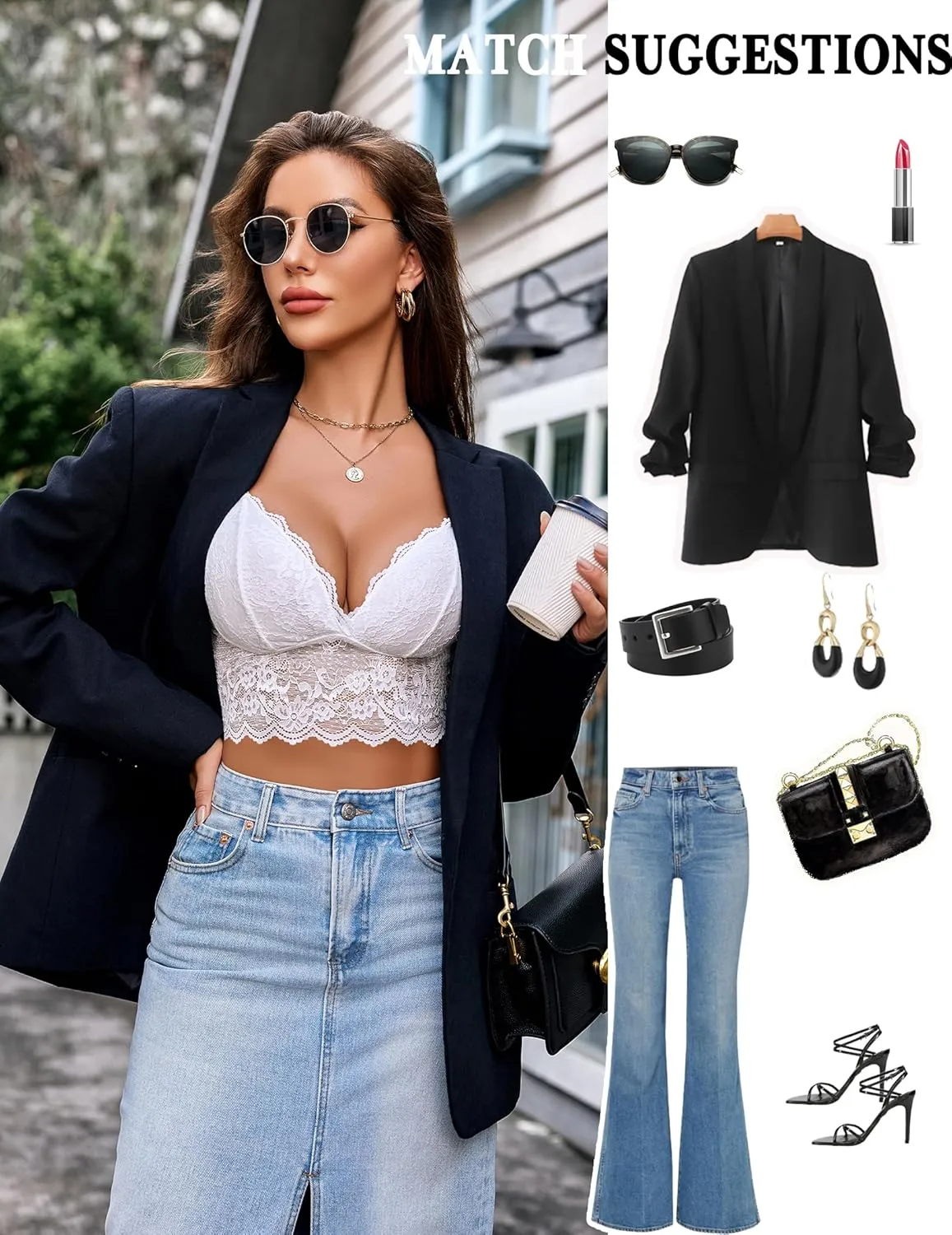 Avidlove Bralettes for Women V Neck Spaghetti Strap Bra Lace Tops Sexy Cami Crop Top Going Out Lingerie Outfits
