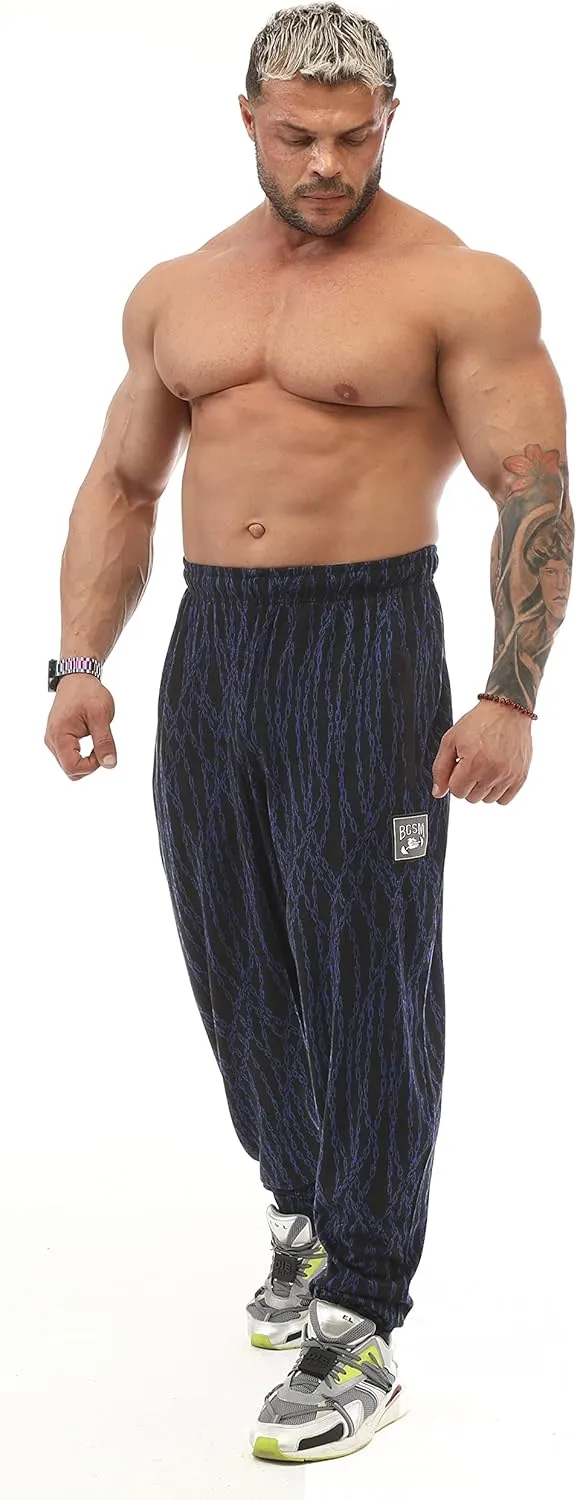 BIG SAM SPORTSWEAR COMPANY Men's Chain Pattern Baggy Workout Sweatpants