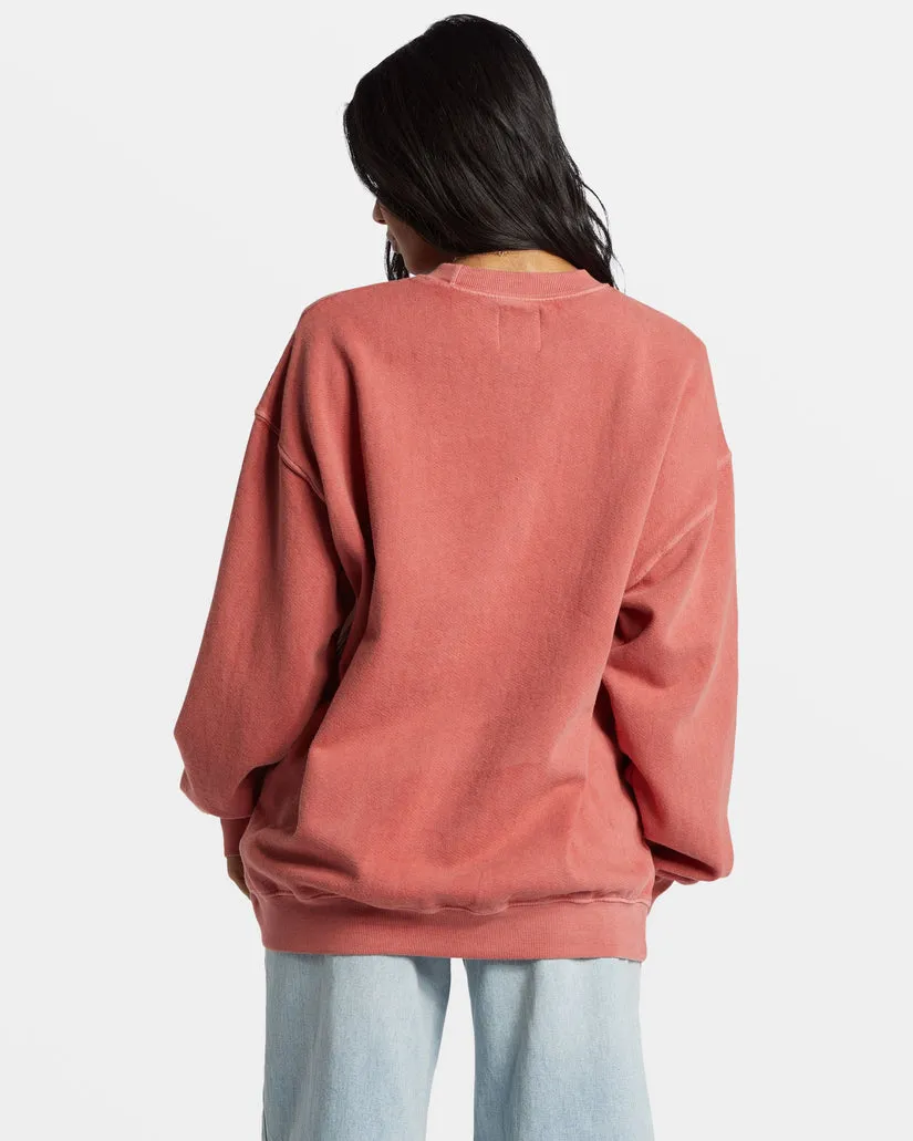 Billabong Ride In Oversized Crewneck Sweatshirt