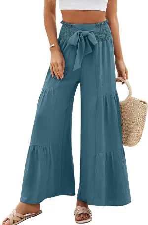 Blooming Jelly Women Casual Pants Wide Leg Trousers High Waisted Pant Trendy Vacation Outift 2025