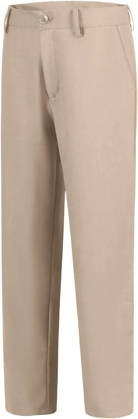 Boys' Flat Front Dress Pants Adjustable Waist School Uniforms Pants