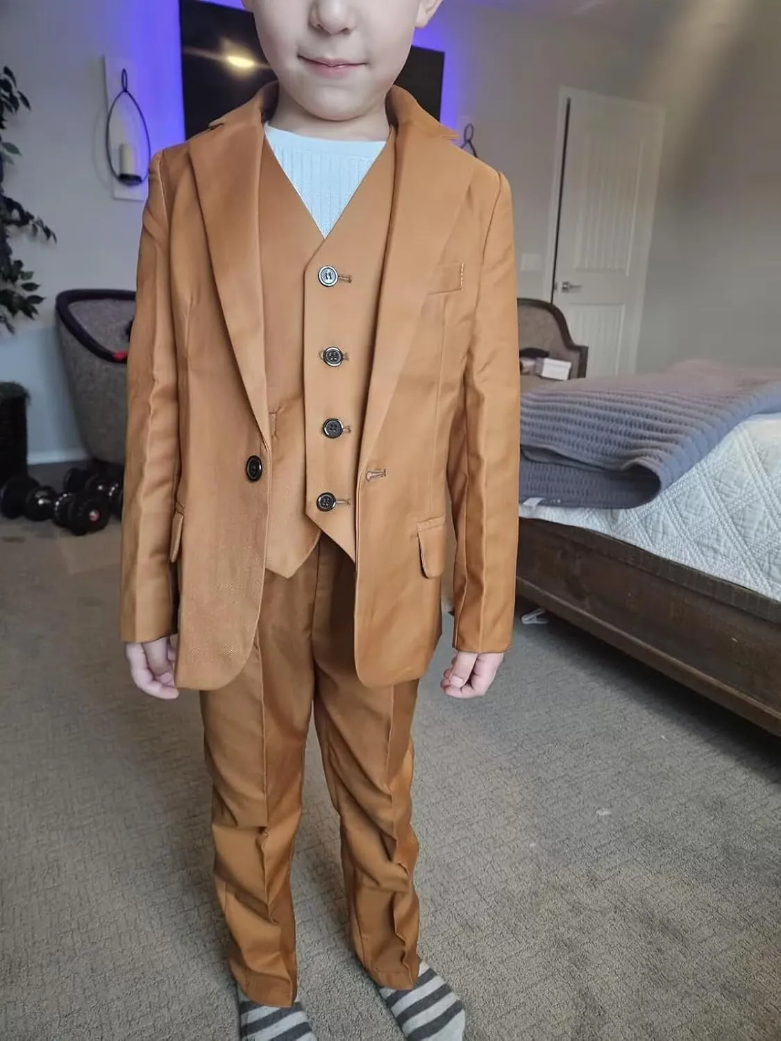 Boys Suit Slim Fit Toddler Suit for Boys Single Breasted Kids Tuxedo Suit for Wedding Suit Set