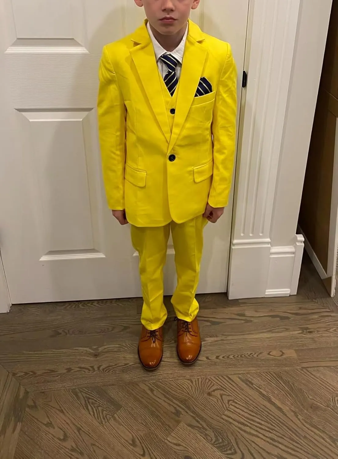 Boys Suit Slim Fit Toddler Suit for Boys Single Breasted Kids Tuxedo Suit for Wedding Suit Set