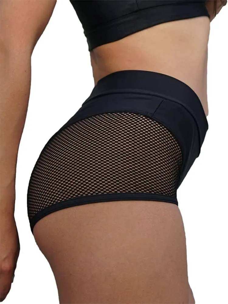 BZB Women's Cut Out Yoga Shorts Scrunch Booty Hot Pants High Waist Gym Workout Active Butt Lifting Sports Leggings
