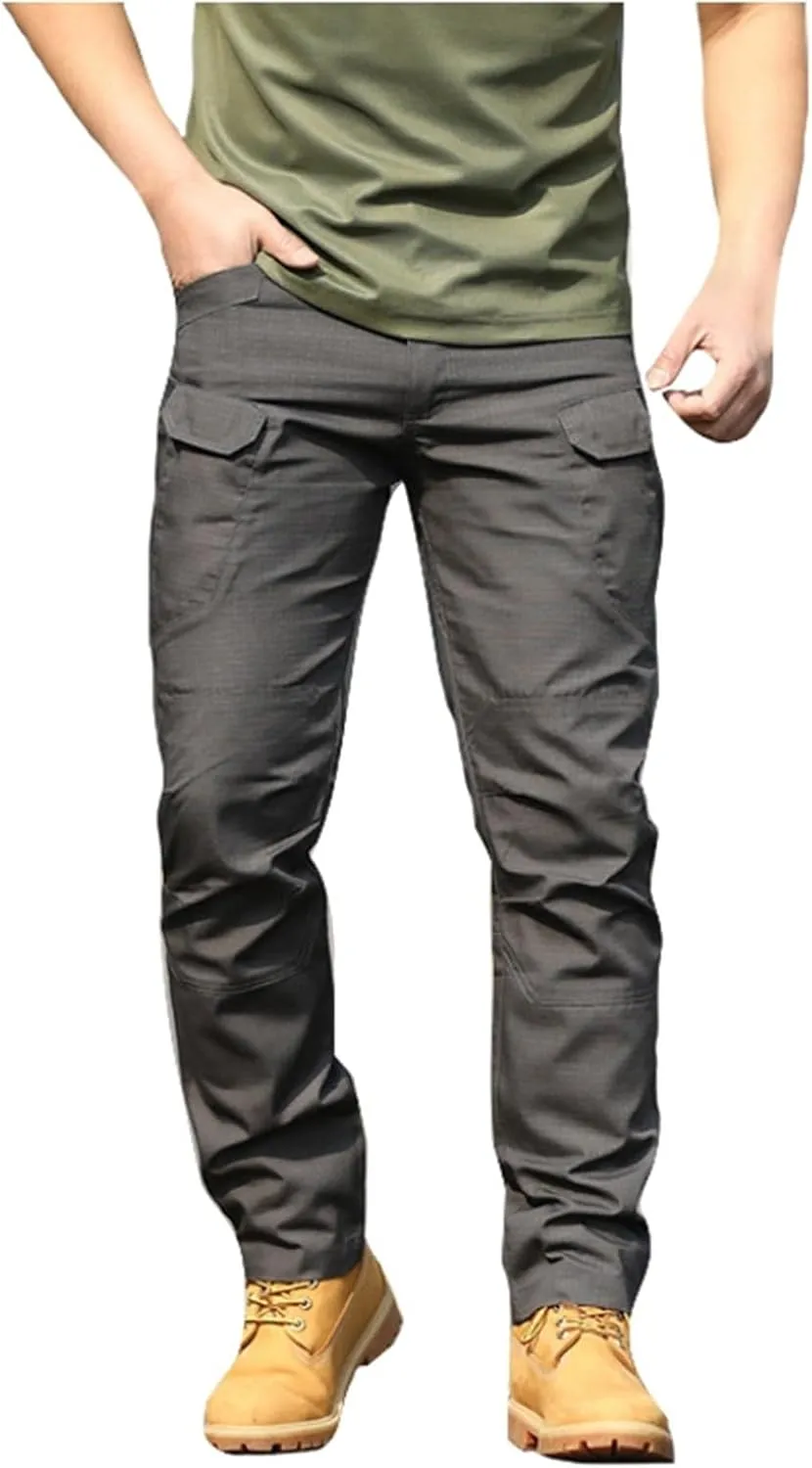 Cargo Pants for Men Cargo Work Pants Overalls Outdoor Elastic Waist Loose Slim Fit Hiking Dry Pant with Pockets