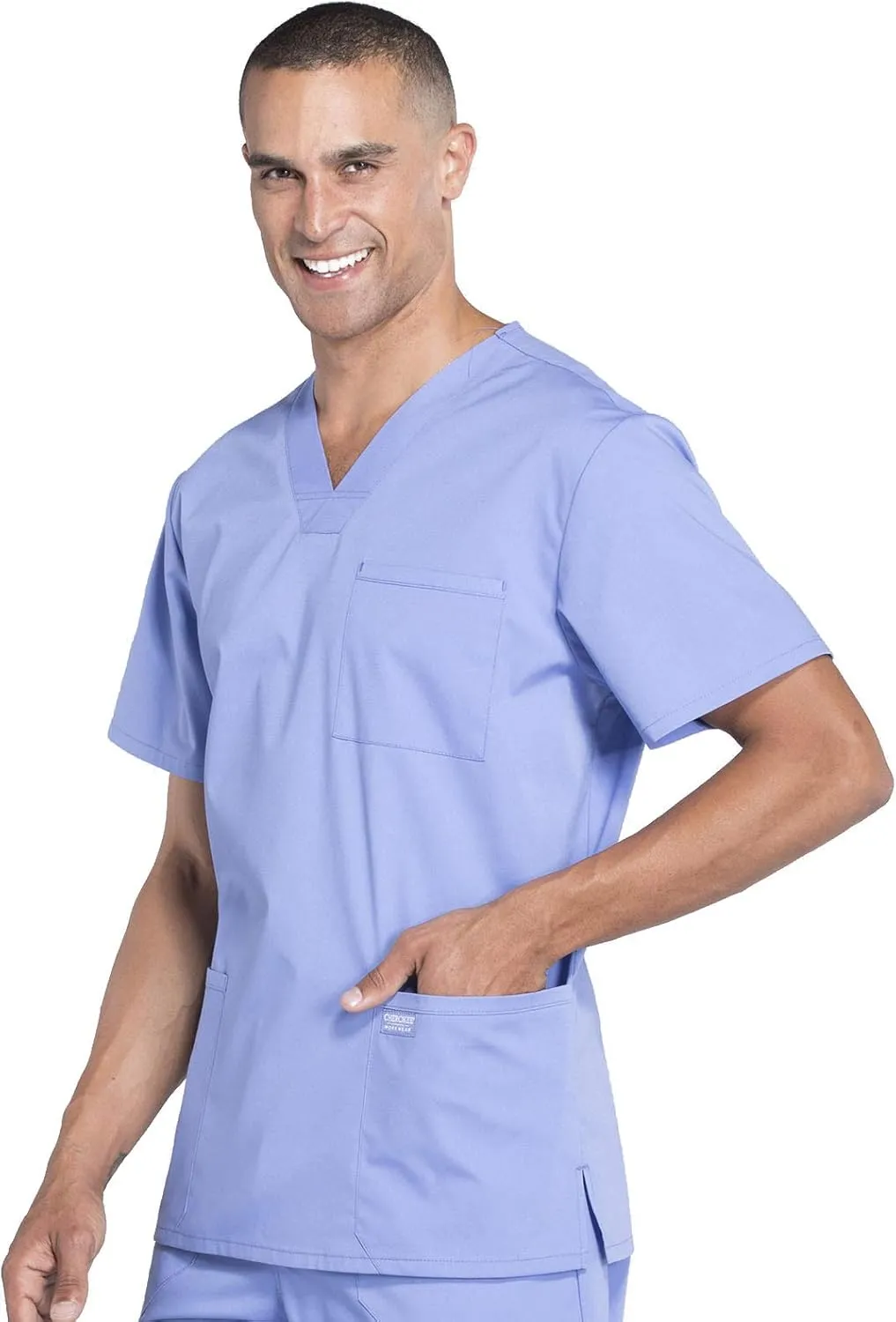 Cherokee Scrubs for Men Workwear Professionals V-Neck 4 Pocket Scrub Top WW695