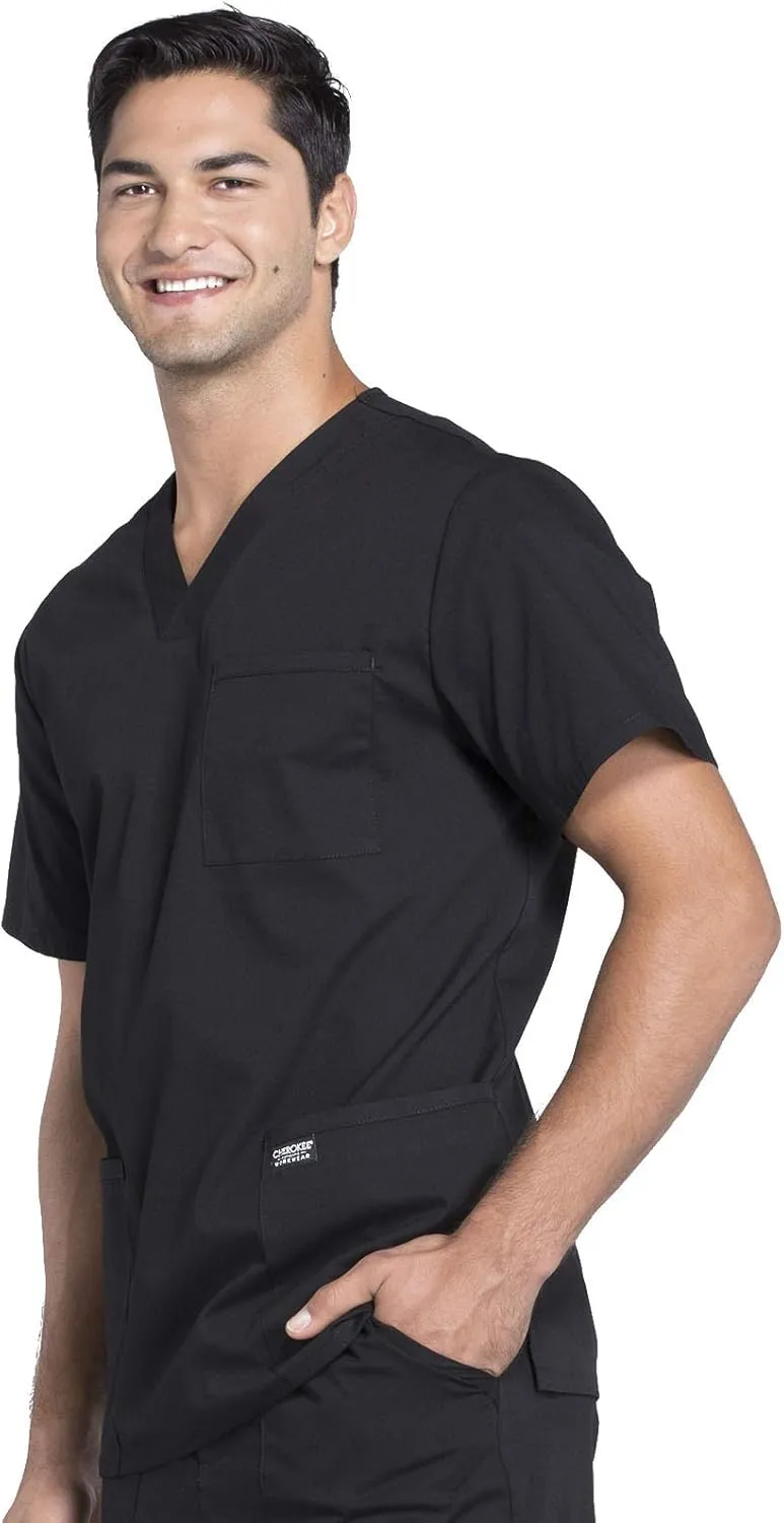 Cherokee Scrubs for Men Workwear Professionals V-Neck 4 Pocket Scrub Top WW695