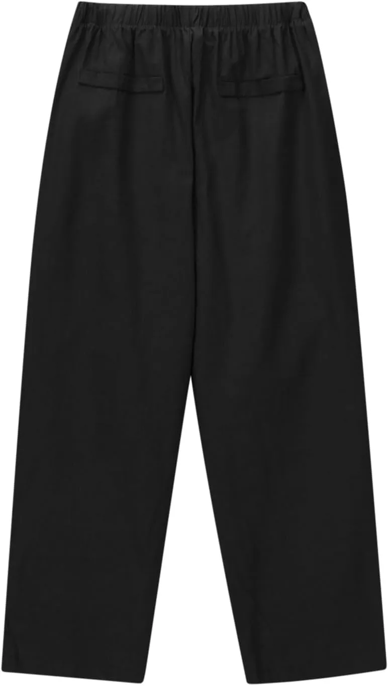 DASAYO Linen Pants Women Drawstring Elastic Waist Ankle Length Straight Leg Pants with Pockets Summer Outfits Fahsion 2025