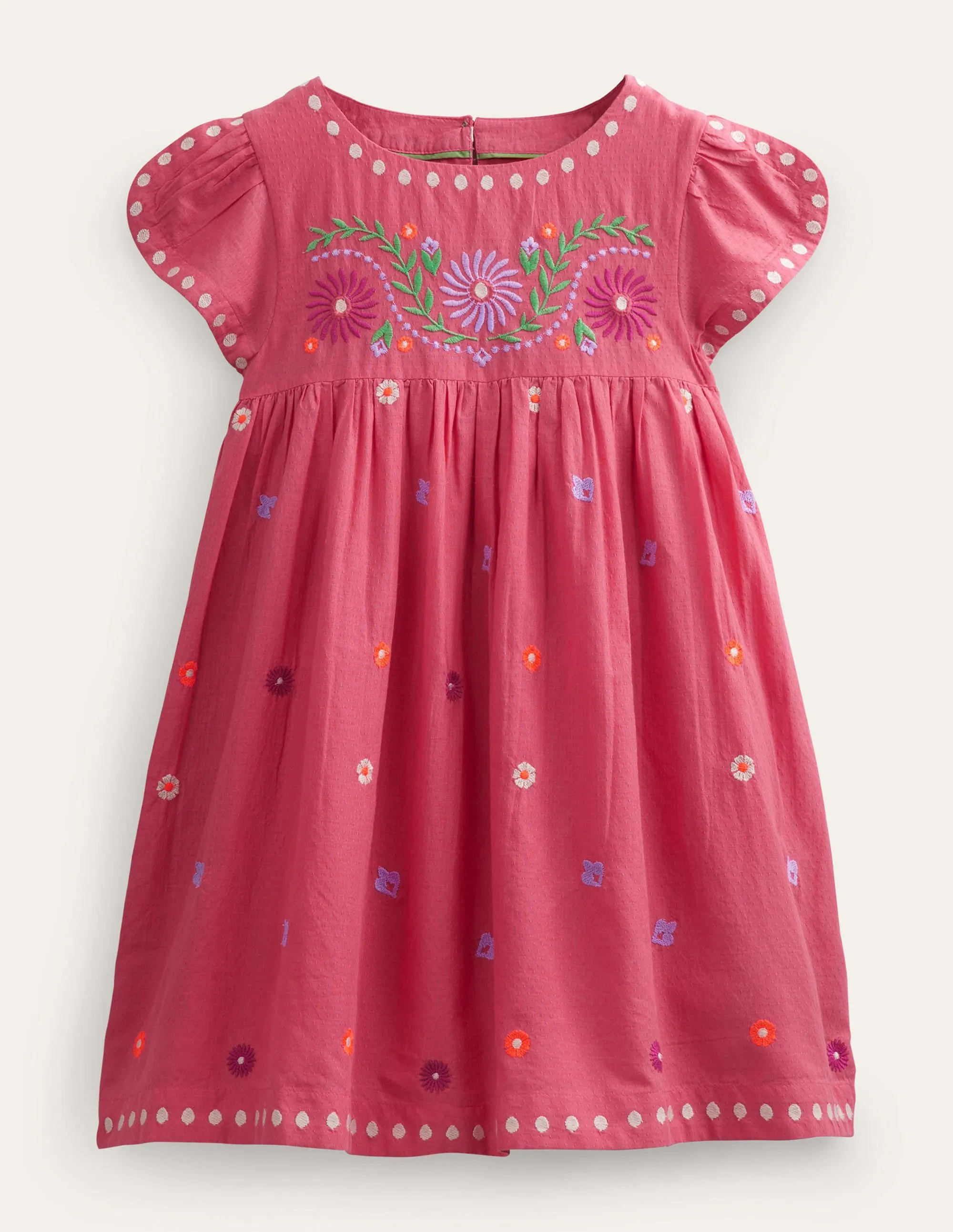 Embroidered Texture Dress-Lollipop