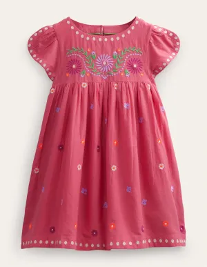 Embroidered Texture Dress-Lollipop