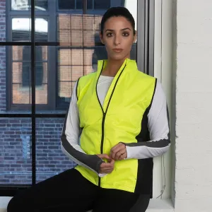 FINAL SALE: Women's Newport Packable Reflective Vest in Flo Lime