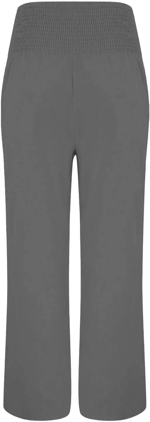 FZVYD Tummy Control Women High Waist Lounge Pants Casual Wide Leg Boho Trouser 2025 Summer Drawstring Sweatpants with Pocket