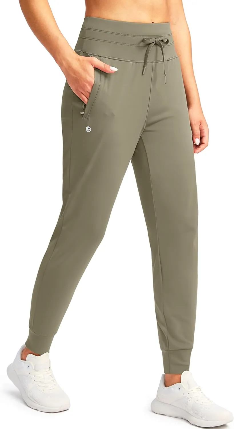 G Gradual Women's Joggers Pants with Zipper Pockets High Waisted Sweatpants Athletic Tapered Pants for Women Lounge Workout