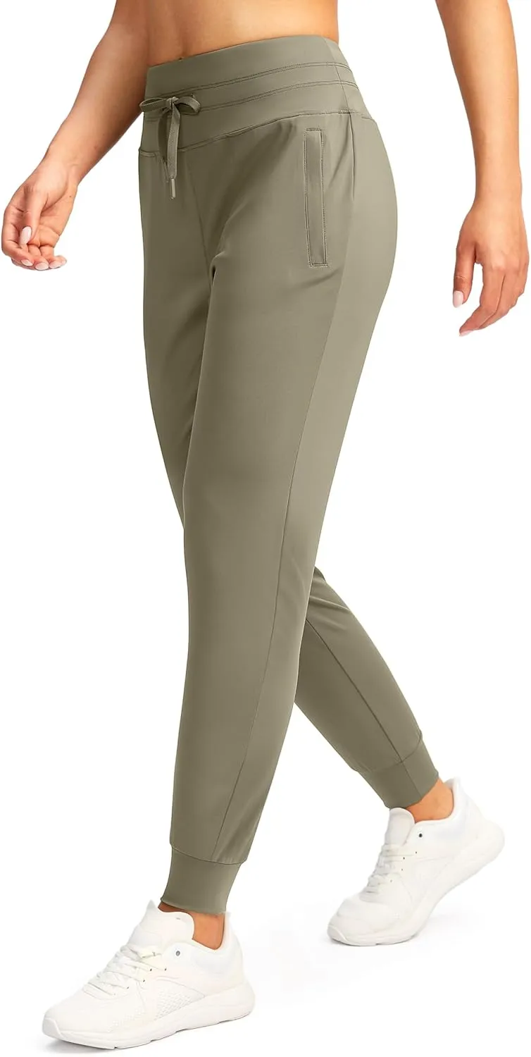 G Gradual Women's Joggers Pants with Zipper Pockets High Waisted Sweatpants Athletic Tapered Pants for Women Lounge Workout