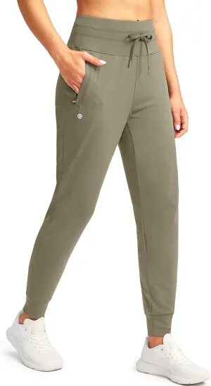 G Gradual Women's Joggers Pants with Zipper Pockets High Waisted Sweatpants Athletic Tapered Pants for Women Lounge Workout