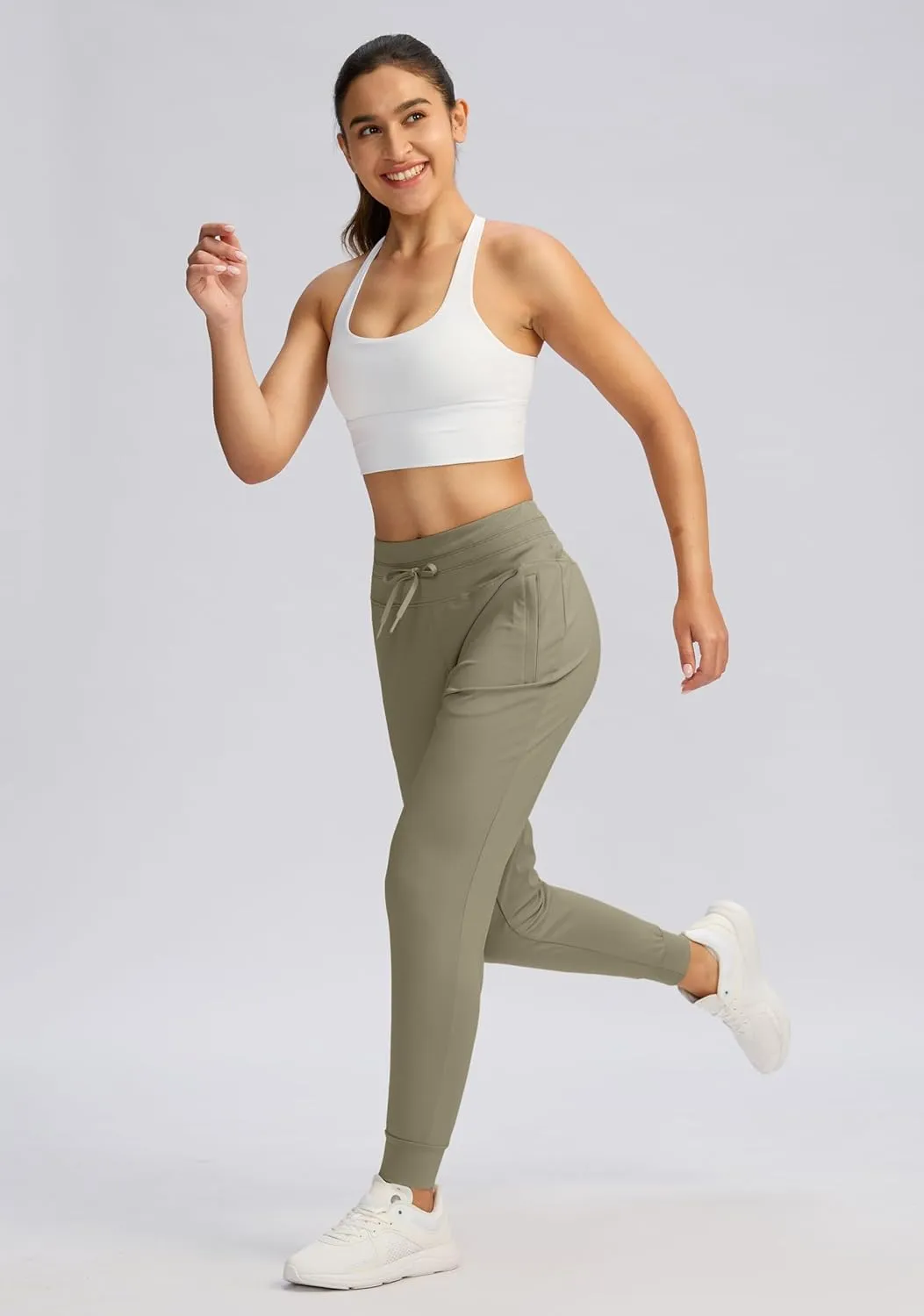 G Gradual Women's Joggers Pants with Zipper Pockets High Waisted Sweatpants Athletic Tapered Pants for Women Lounge Workout