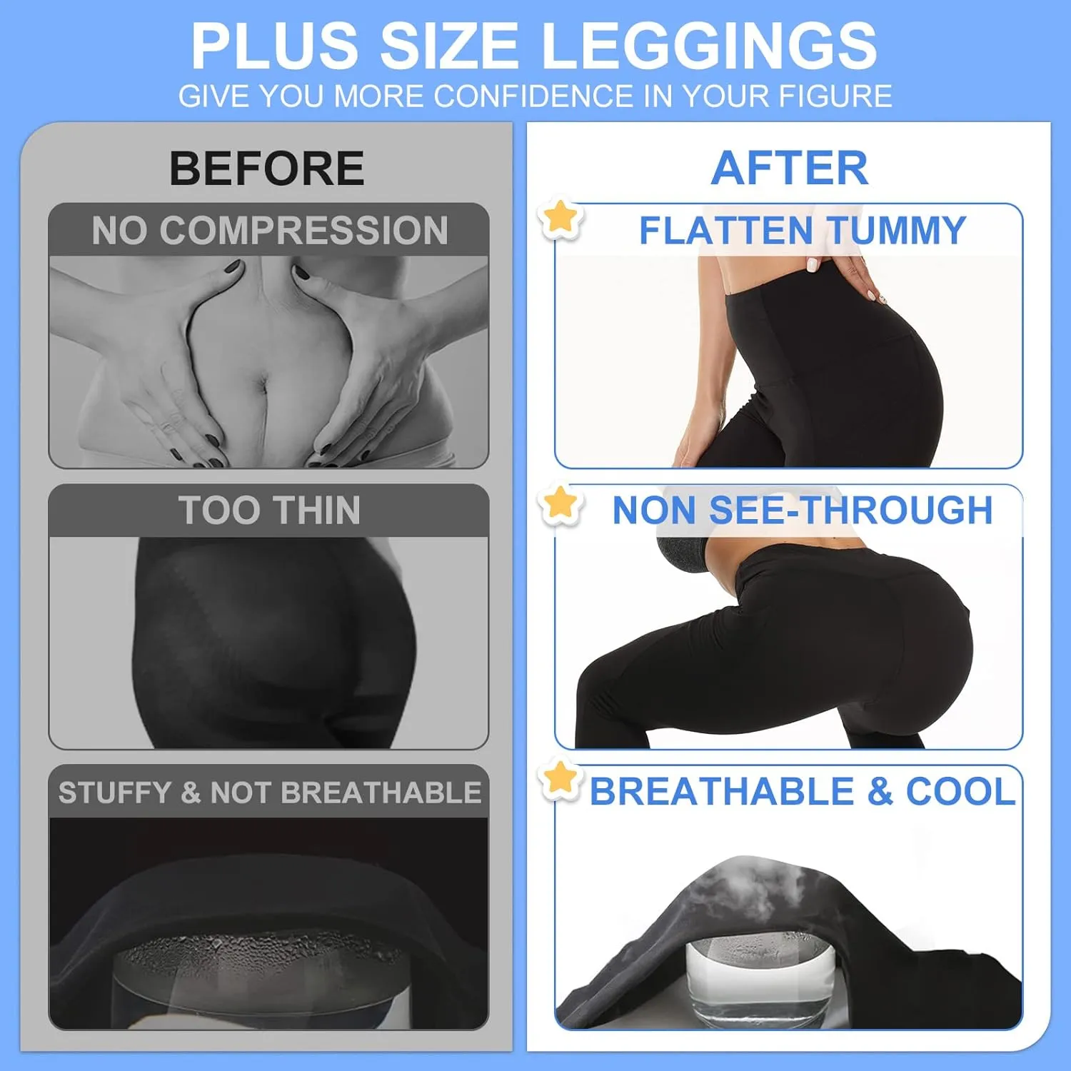 GAYHAY Leggings with Pockets for Women - 19" / 25" Yoga Pants High Waist Tummy Control Compression for Workout
