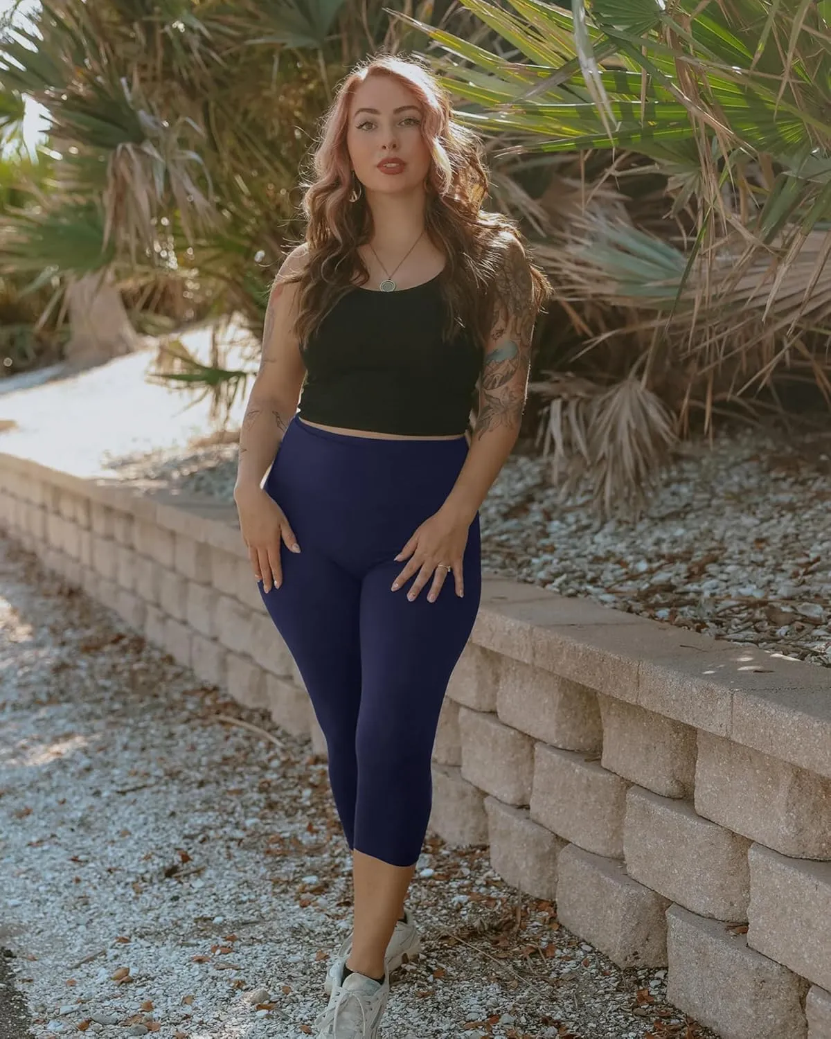GAYHAY Leggings with Pockets for Women - 19" / 25" Yoga Pants High Waist Tummy Control Compression for Workout