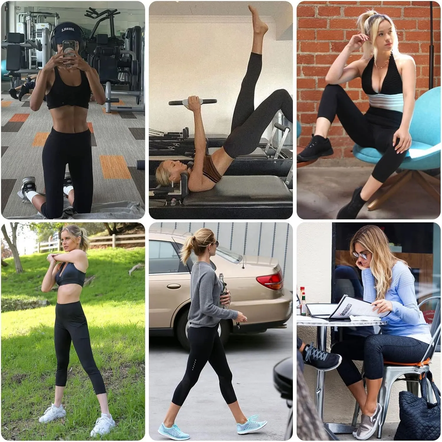 GAYHAY Leggings with Pockets for Women - 19" / 25" Yoga Pants High Waist Tummy Control Compression for Workout