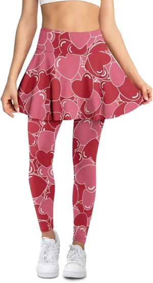 Golf Skirt for Women High Waisted Ruffle Pleated Tennis Skorts Pant Tummy Control Gym Skirt Pants Plus Size XS-3XL
