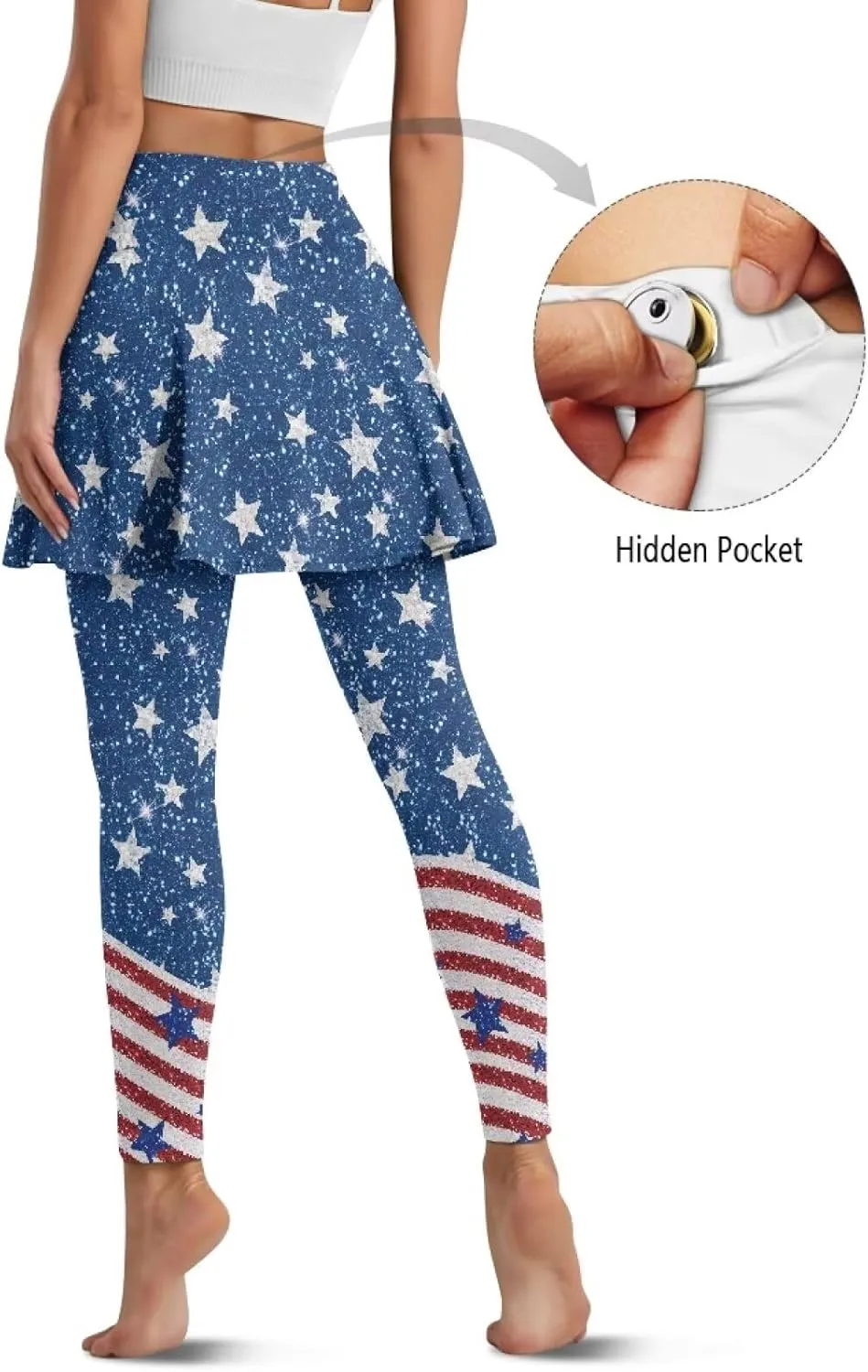 Golf Skirt for Women High Waisted Ruffle Pleated Tennis Skorts Pant Tummy Control Gym Skirt Pants Plus Size XS-3XL