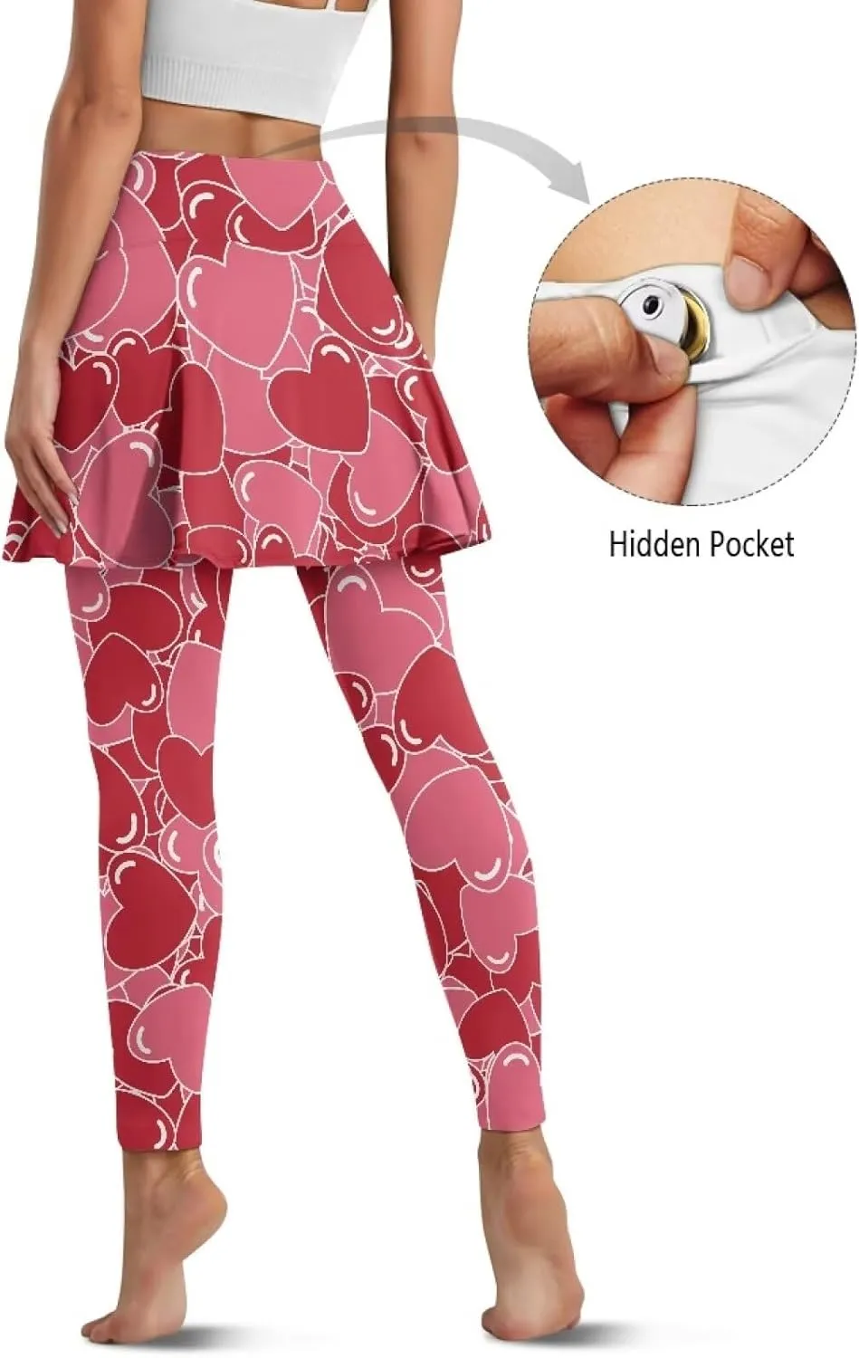 Golf Skirt for Women High Waisted Ruffle Pleated Tennis Skorts Pant Tummy Control Gym Skirt Pants Plus Size XS-3XL