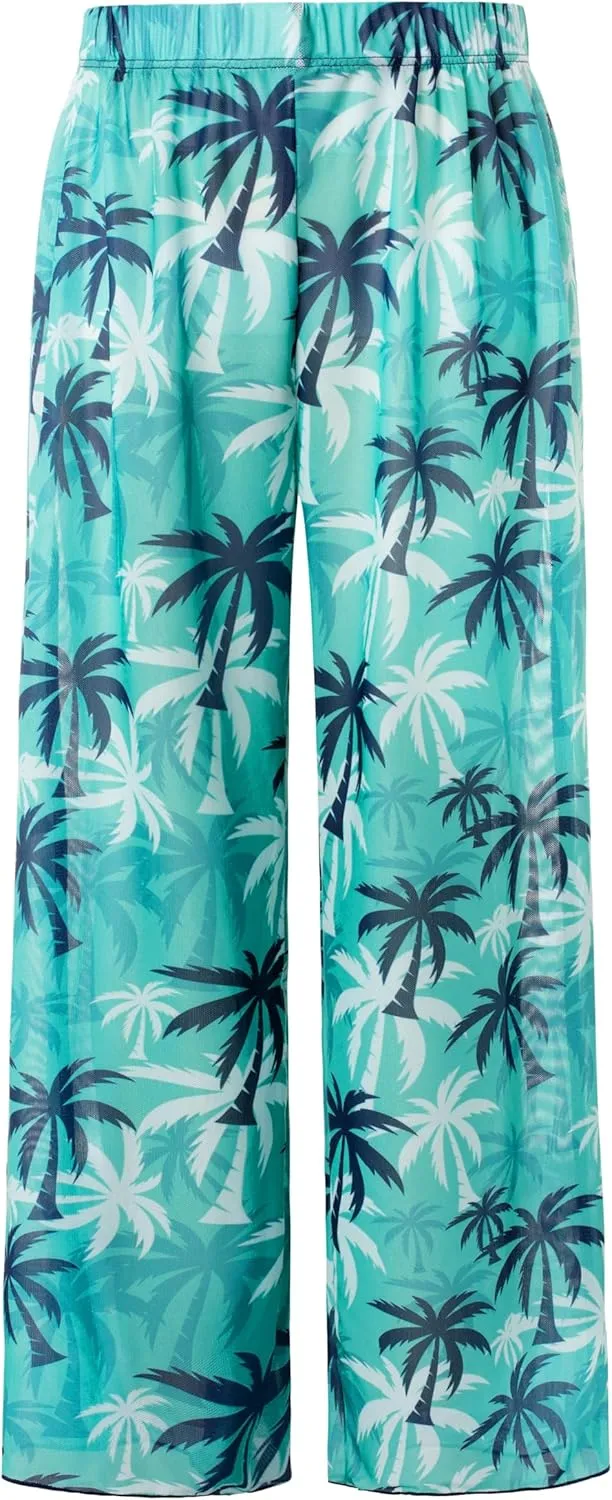 GRACE KARIN Teen Girls Bathing Suits Kids 4 Piece Long Sleeve Swimsuit Kimono Up Pants Bikini Tankini Set Swimwear
