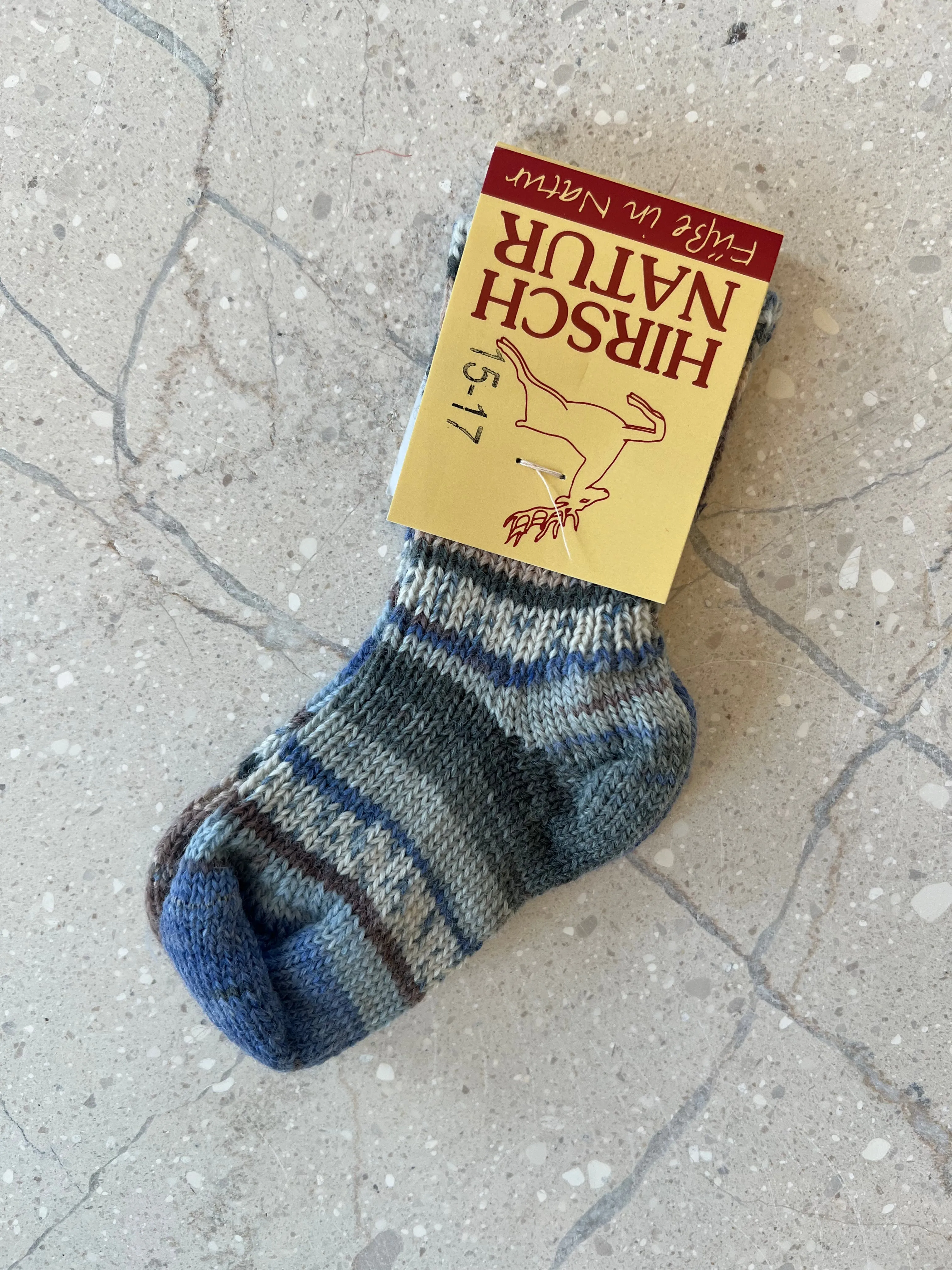 Hirsch Wool Socks - Blue Melange