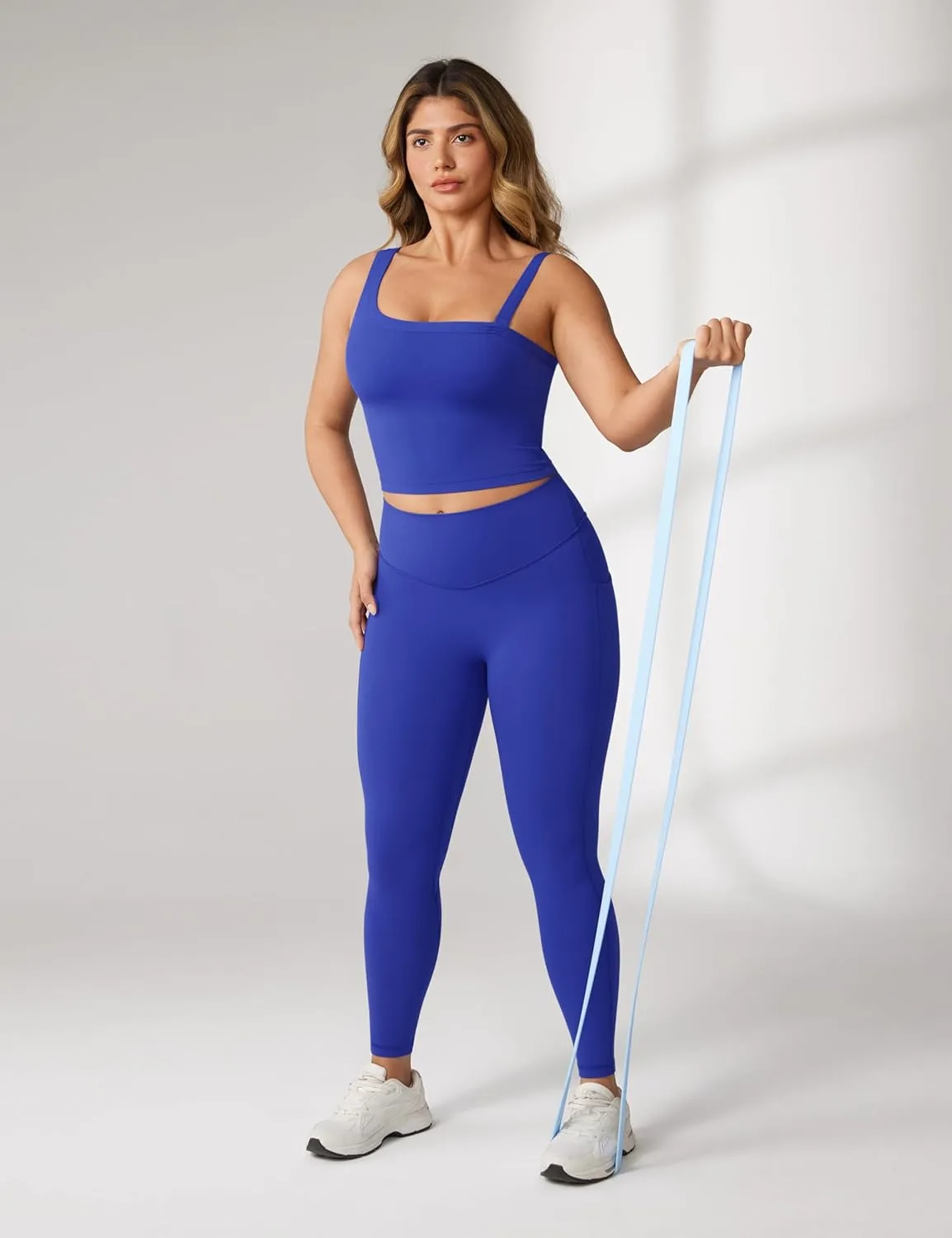 Hugcurve Detachable Shoulder Strap Longline Sports Bra for Women One Shoulder Workout Tank Crop Tops Built in Bra