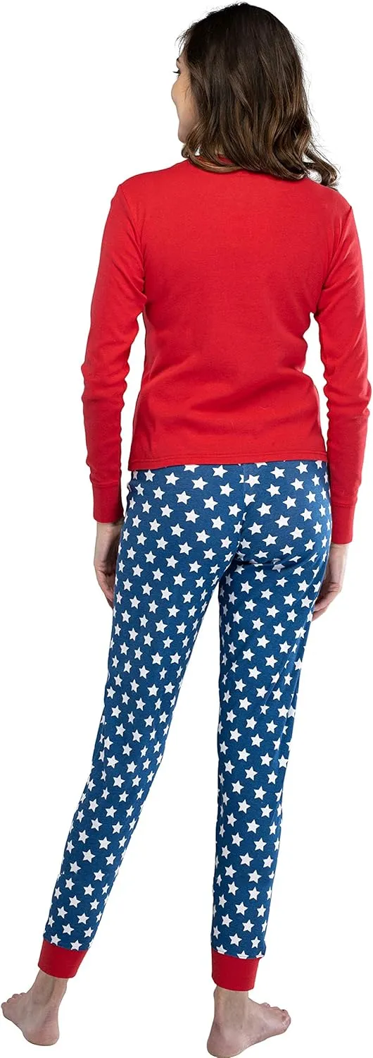 INTIMO Womens Wonder Woman Glitter Logo Pajama Set