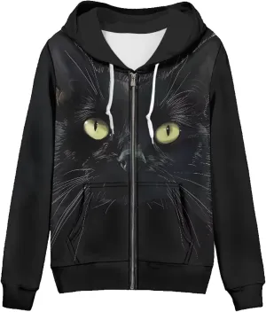 Irisjudy Color Stripes Zip up Hoodies for Women, Monet Art Sport Sweatshirt Women Ladies Hooded Tops for Spring Fall