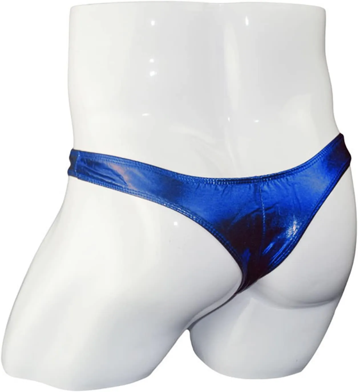 JEsilunmaMY Shiny Leather Briefs for Men Low Rise Elephant Nose Bulge Pouch Thongs Athletic Supporter G-Strings Underwear