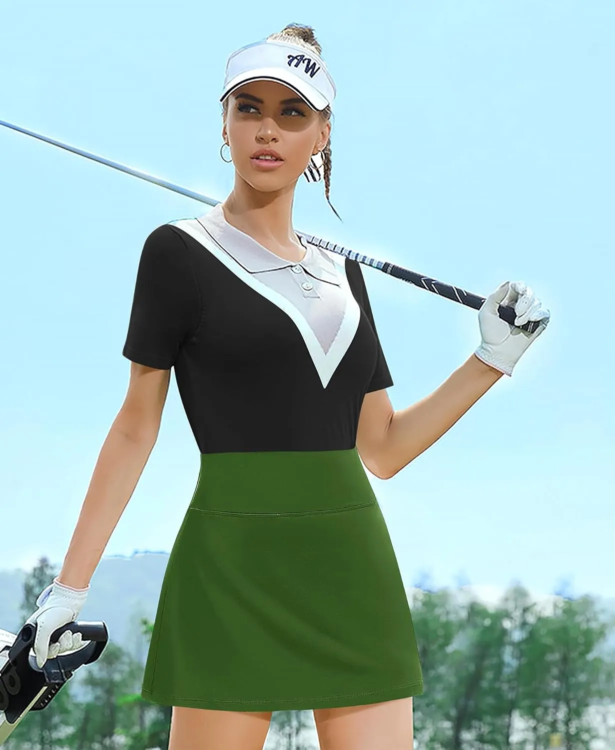 JoyGirl Tennis Skirts with Shorts Women Golf Skirt High Waisted Athletic Skort with Pockets Casual Mini Skirts