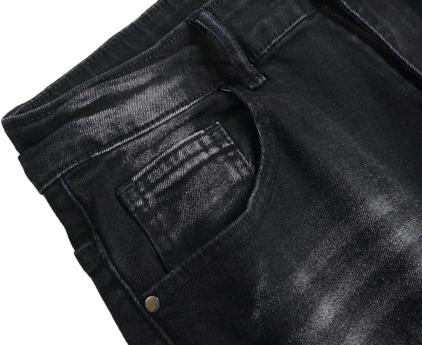 LAMKUKU Men's Ripped Jeans Slim Fit Casual Distressed Denim Pants