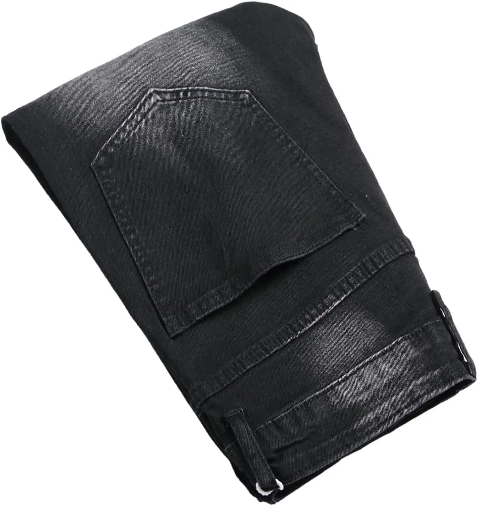 LAMKUKU Men's Ripped Jeans Slim Fit Casual Distressed Denim Pants
