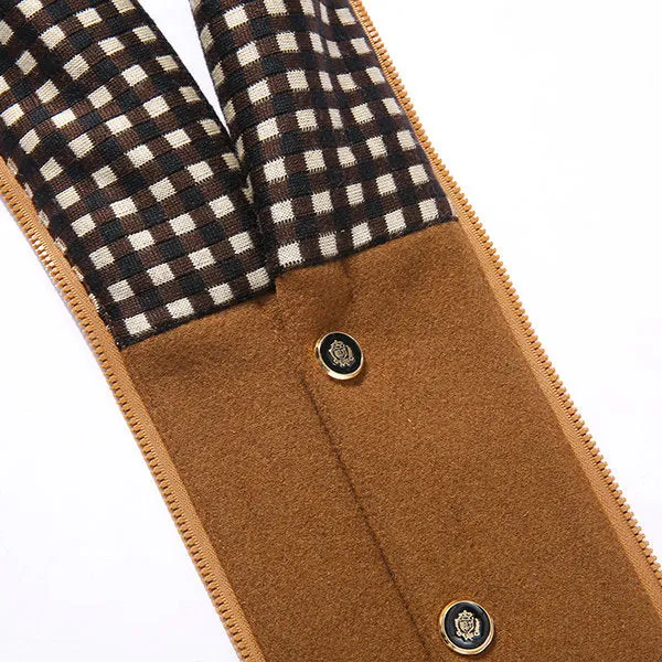 Men Wool Detachable Scarf Winter Coats