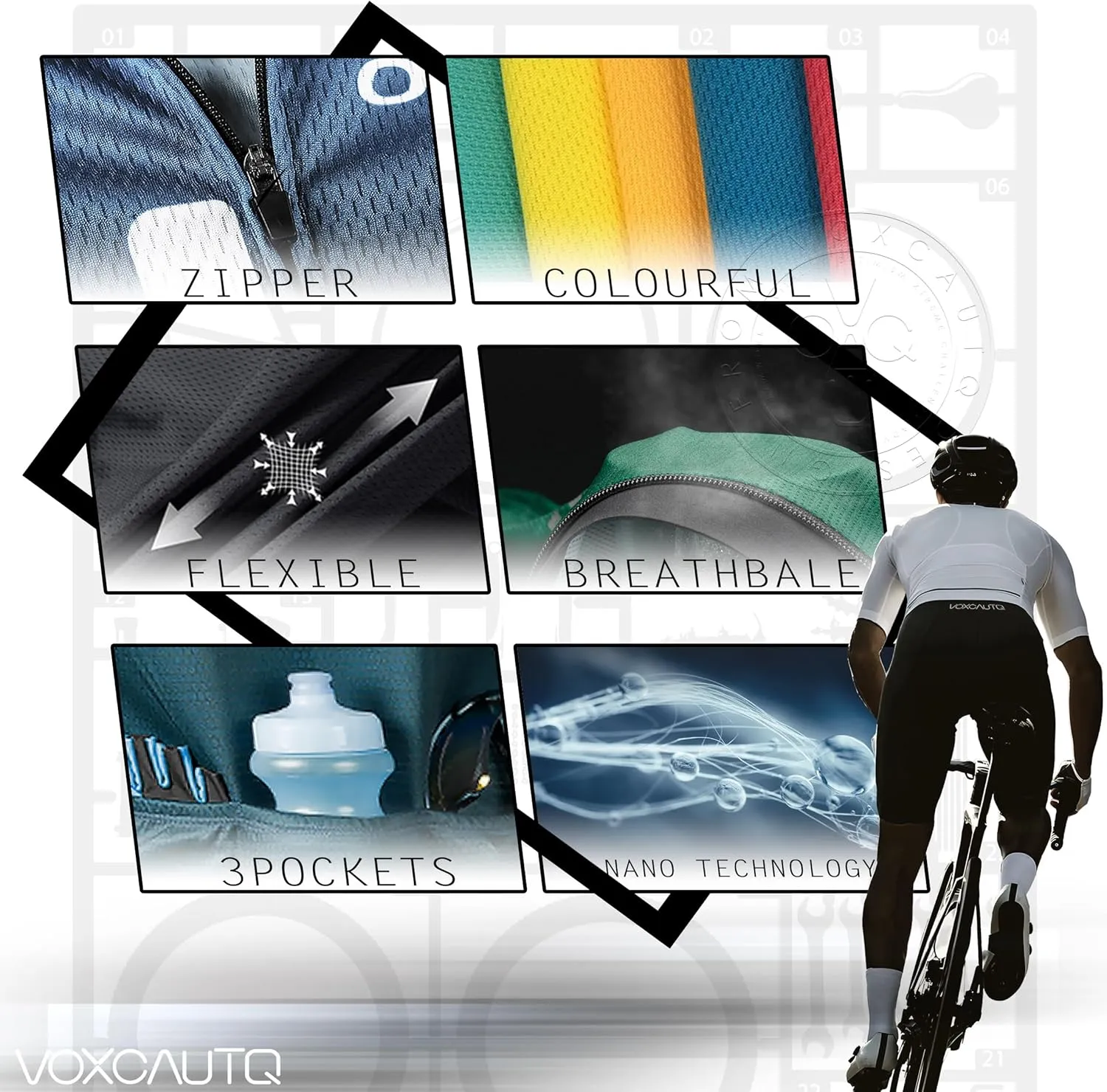 Men's Cycling Jersey Short Sleeve Set Mens Summer Mountain Bike Bicycle Suit 3 Pockets Biking Shirt Quick Dry