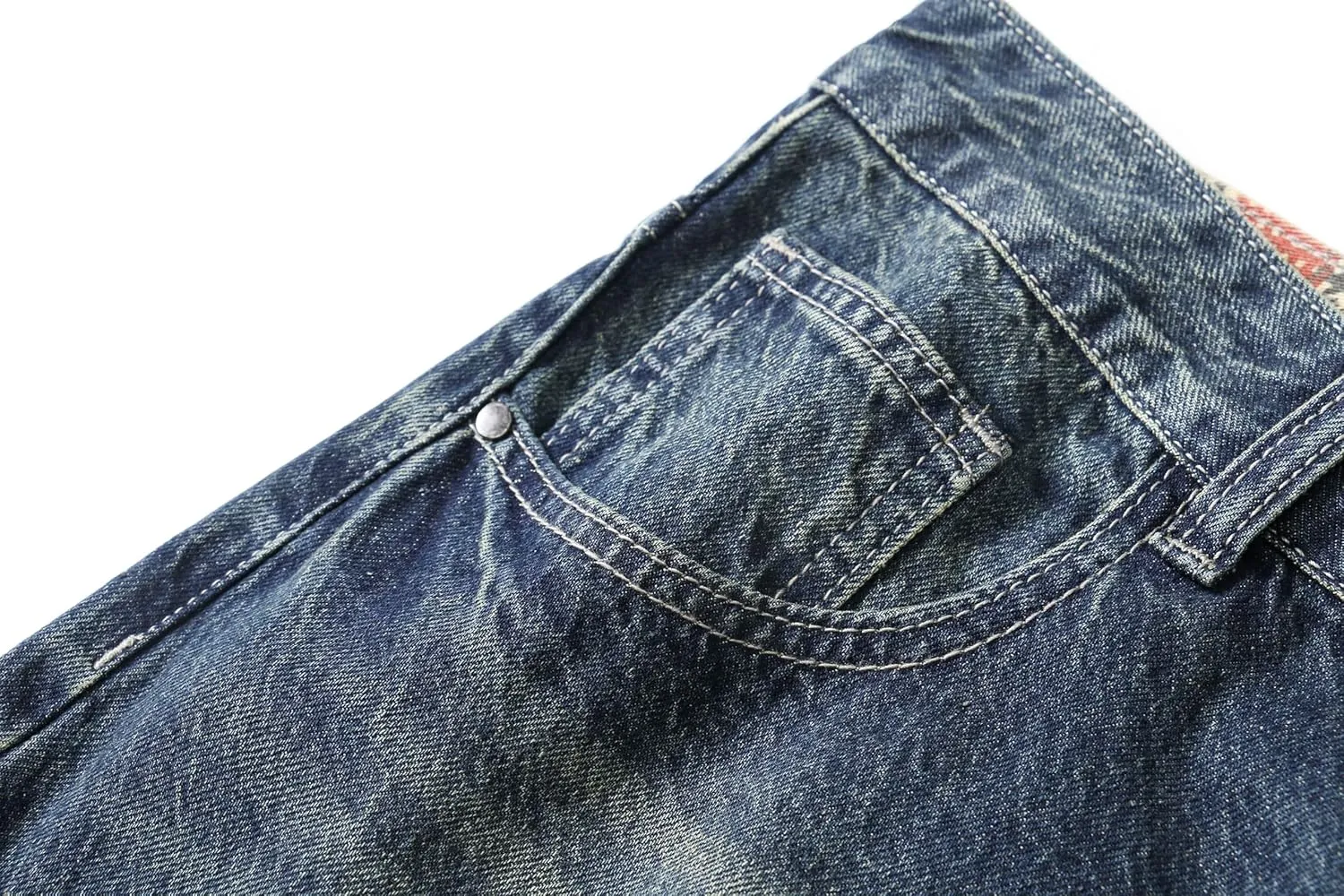 Men's Non-Stretch Regular Fit Straight-Leg Denim Pants Jeans