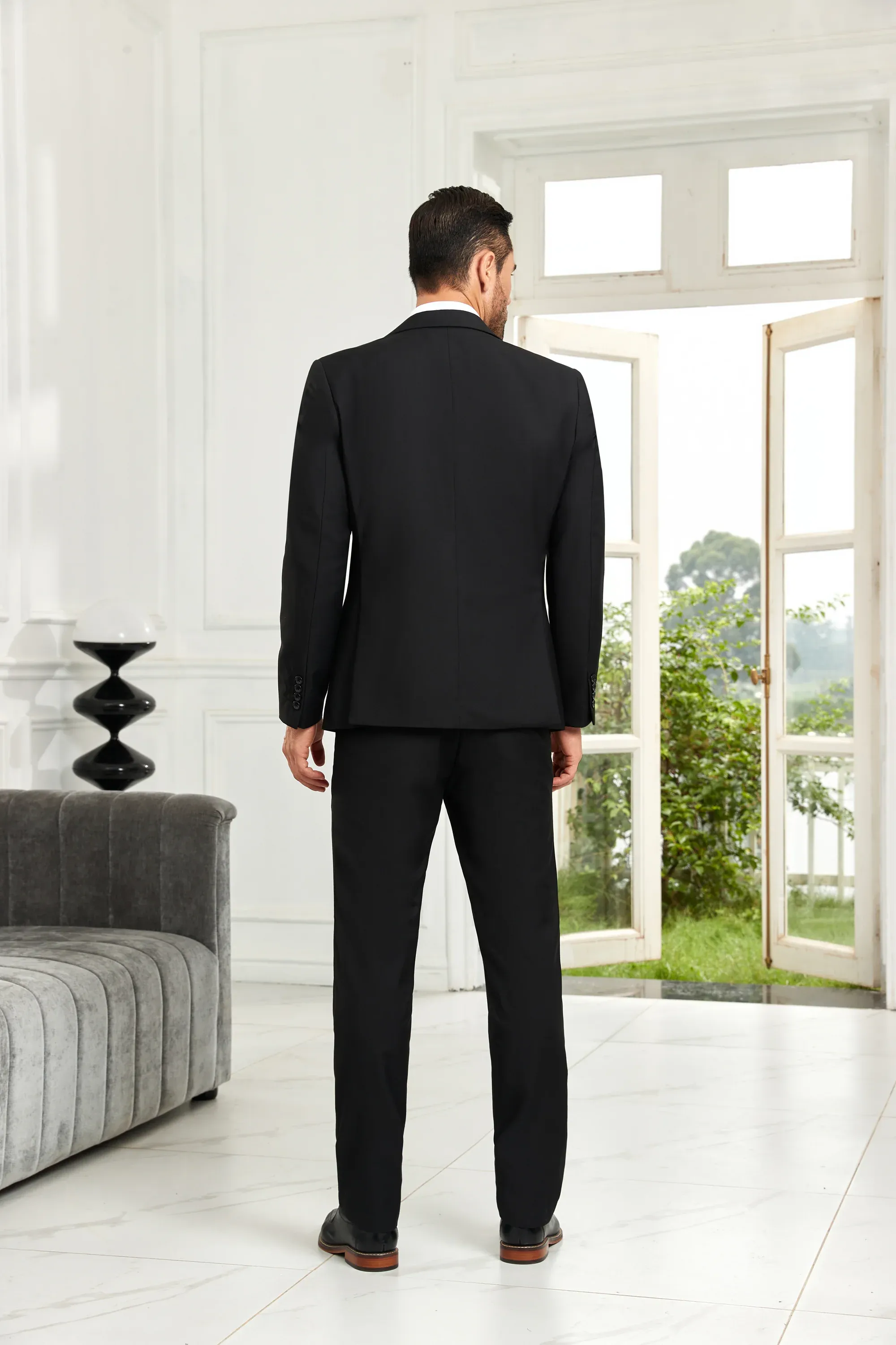 Mens Suit Slim Fit 3 Piece Suit Men Formal Tuxedo Set Casual Wedding Prom Groom Suits