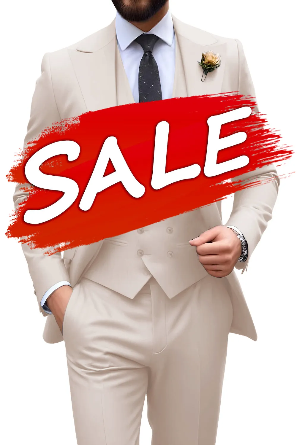 Mens Suit Slim Fit 3 Piece Suit Men Formal Tuxedo Set Casual Wedding Prom Groom Suits