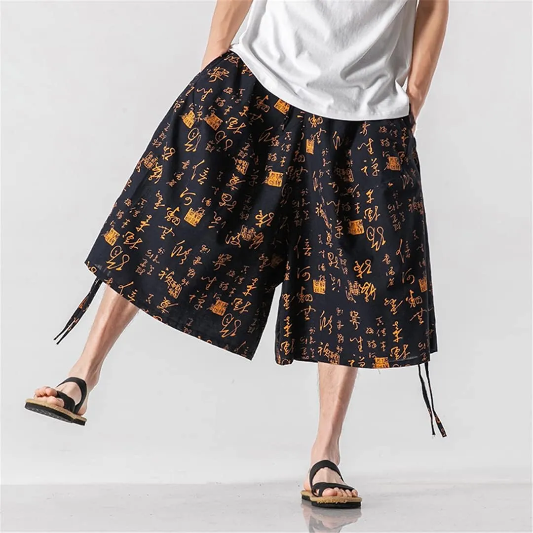 MenS Wide Leg Pants Loose Streetwear Jogger Sweatpants Harajuku Style Harem Casual Trousers