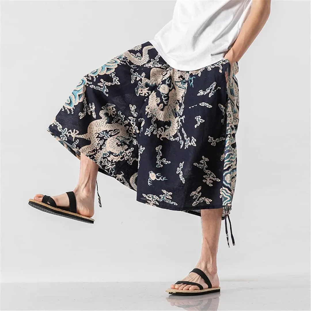 MenS Wide Leg Pants Loose Streetwear Jogger Sweatpants Harajuku Style Harem Casual Trousers