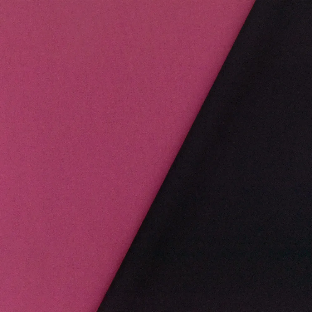 Modern Pink-Black Solid Stretch Double Knit Fabric