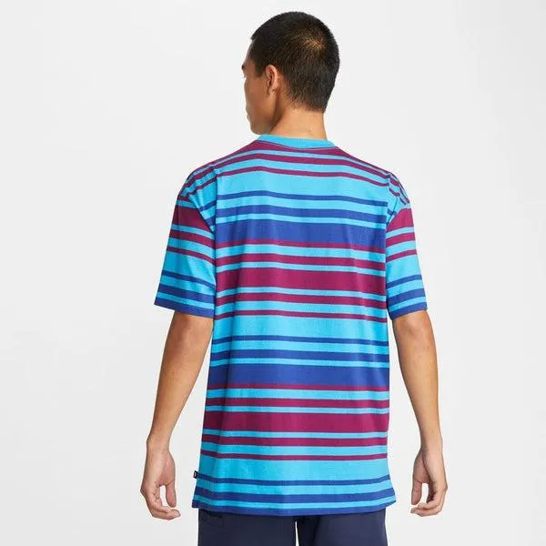 Nike SB Striped Skate T-Shirt Blue