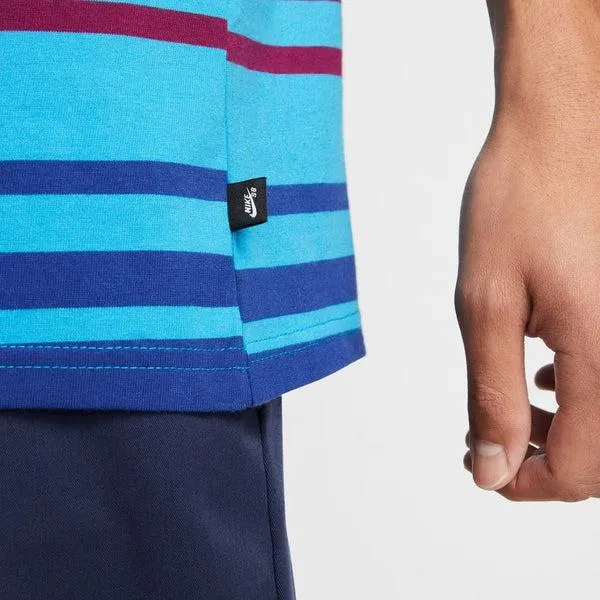 Nike SB Striped Skate T-Shirt Blue