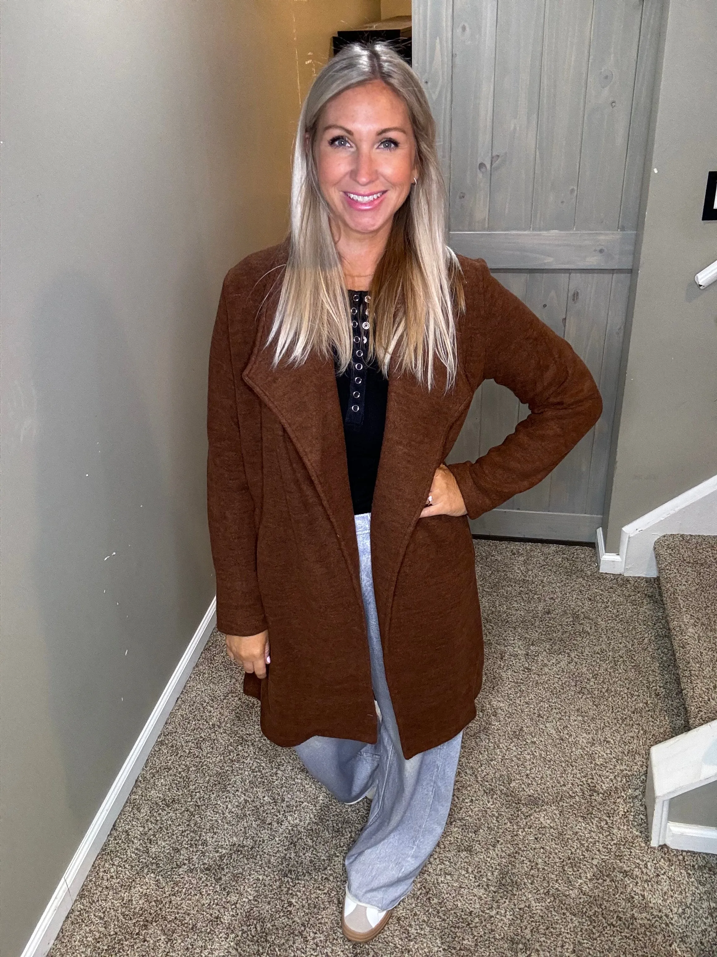 Onyx Knit Coat