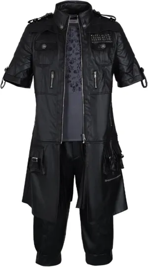 Poetic Walk Mens Cosplay Whole Costume Leather Jacket Cloak Pants Uniform Noctis Suit Halloween