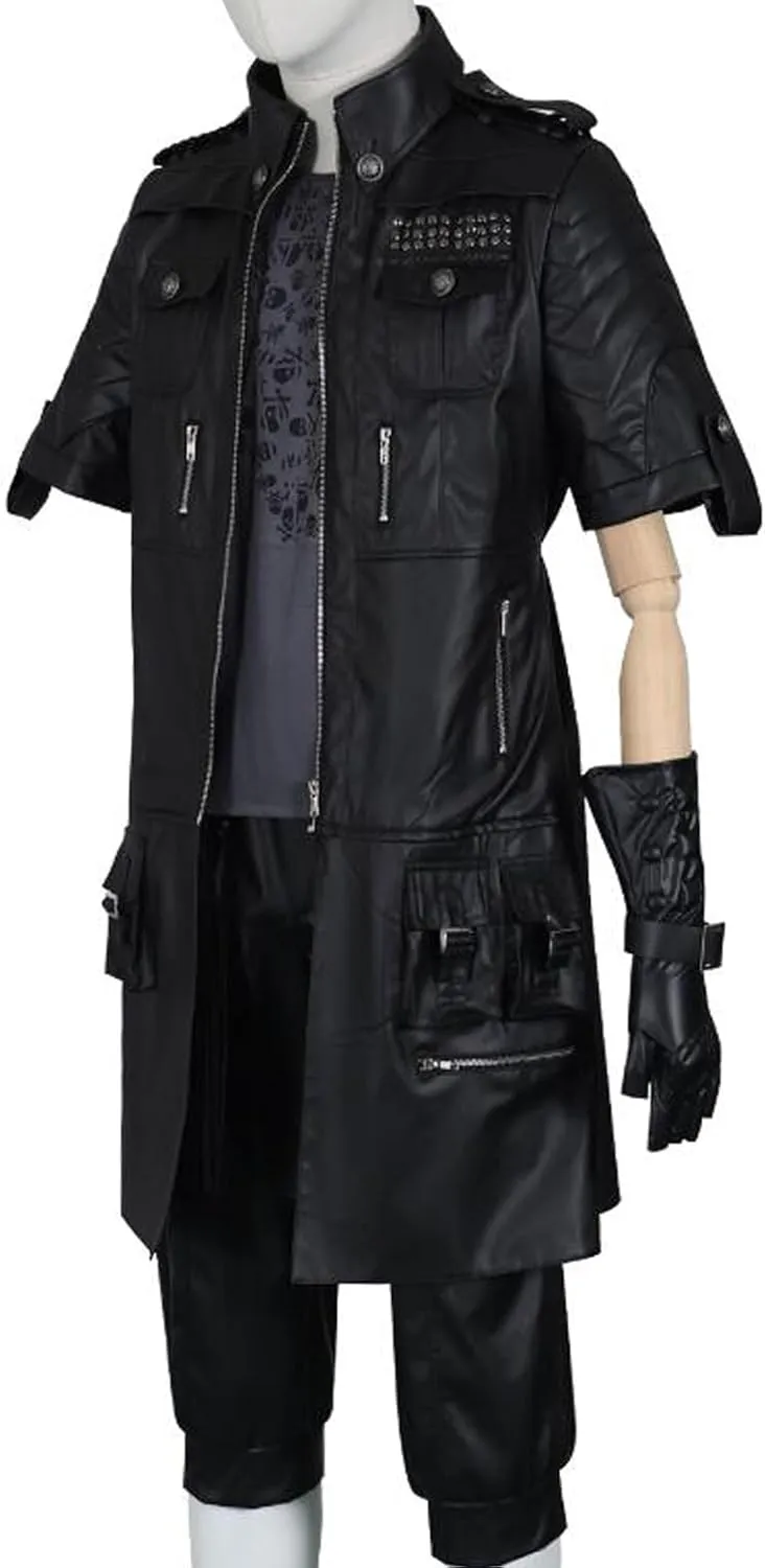 Poetic Walk Mens Cosplay Whole Costume Leather Jacket Cloak Pants Uniform Noctis Suit Halloween